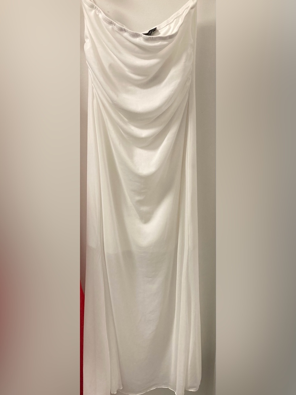 NWT See You Monday White Draped Maxi Skirt Lined Size M